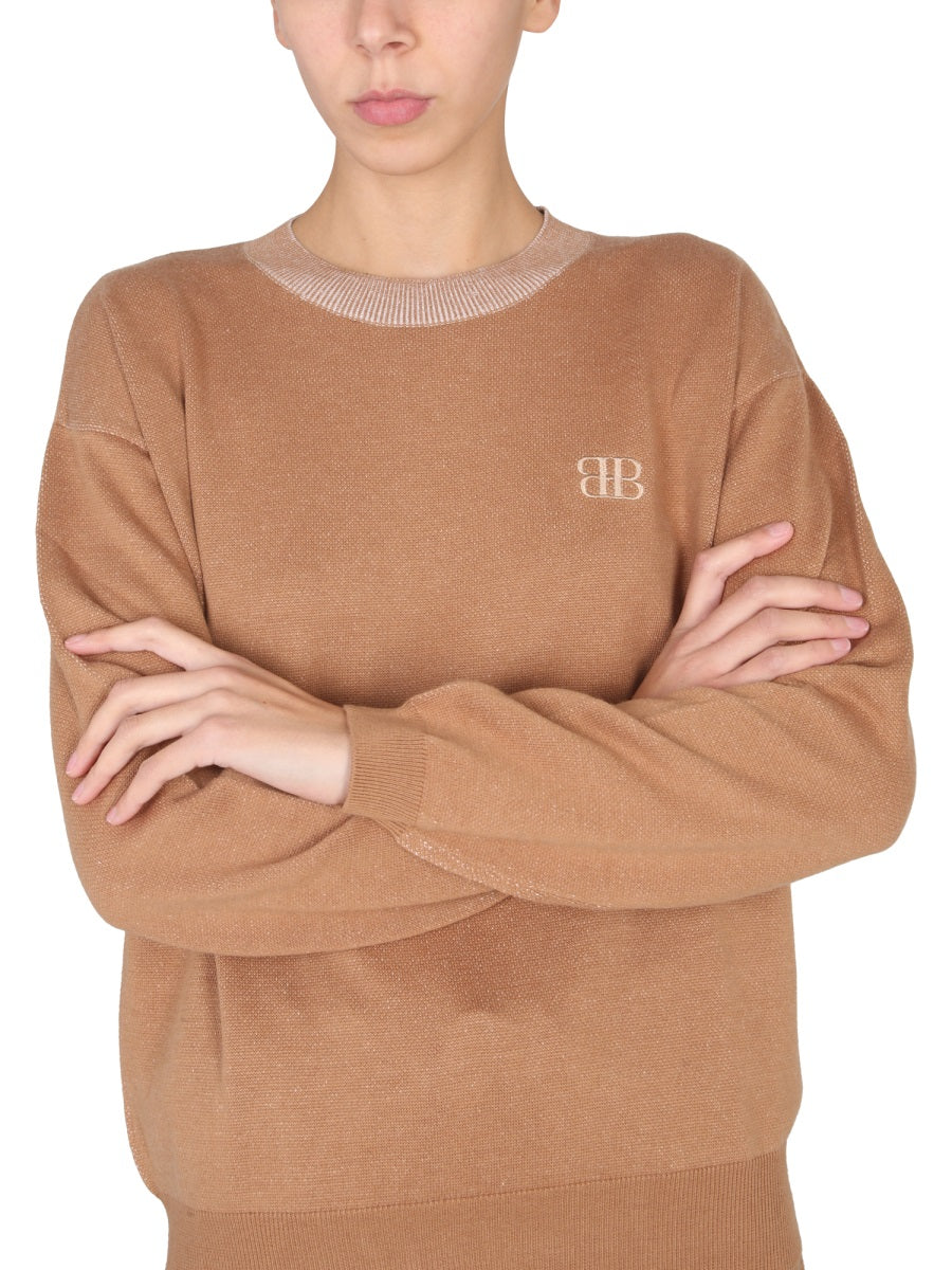 BALLANTYNE Women’s Cross-Neck Ribbed Sweater