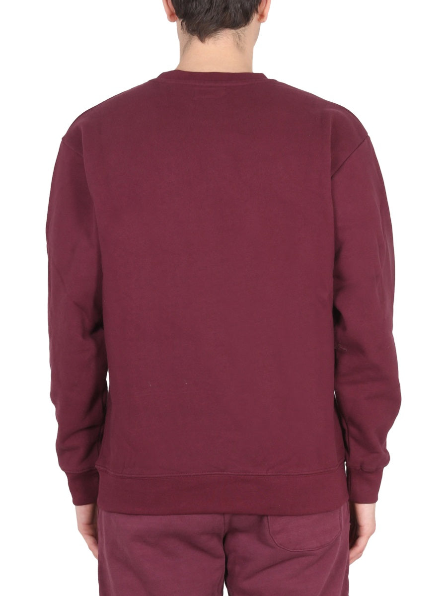 MARKET Cross-Neck Ribbed Collar Unisex Sweatshirt