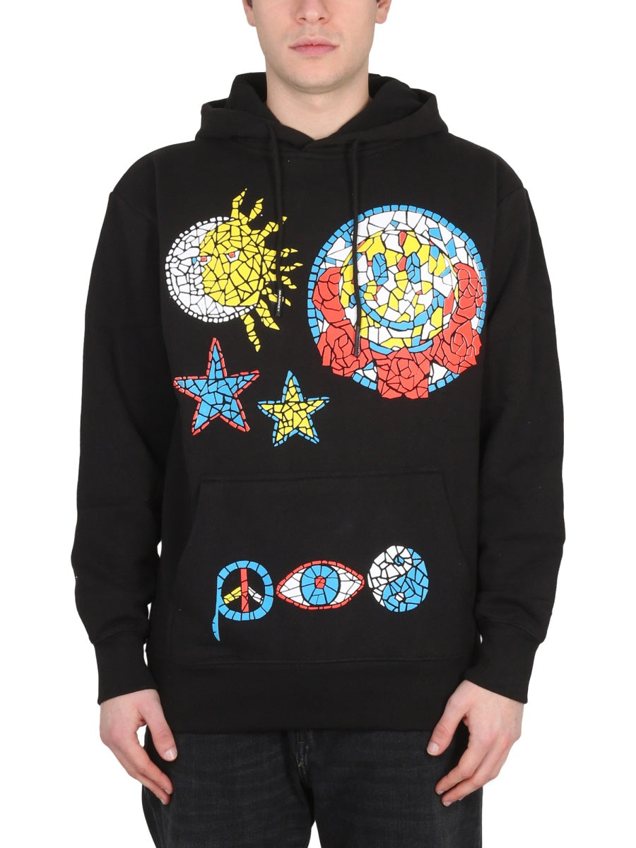 MARKET Hand Drawn Varsity Sweatshirt with Hood