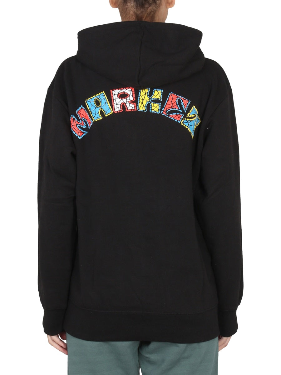MARKET Hand Drawn Varsity Sweatshirt with Hood