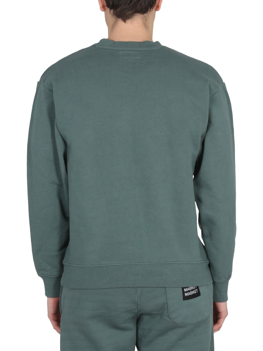 MARKET Vintage Wash Cross-Neck Sweatshirt