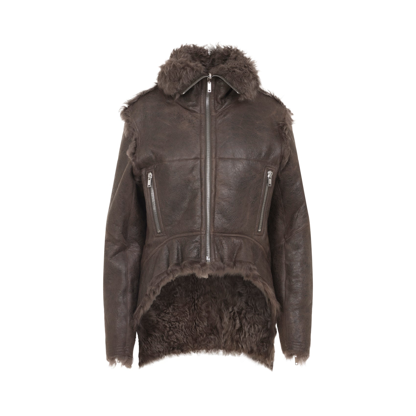 RICK OWENS Men's Luxurious Leather Exploder Jacket