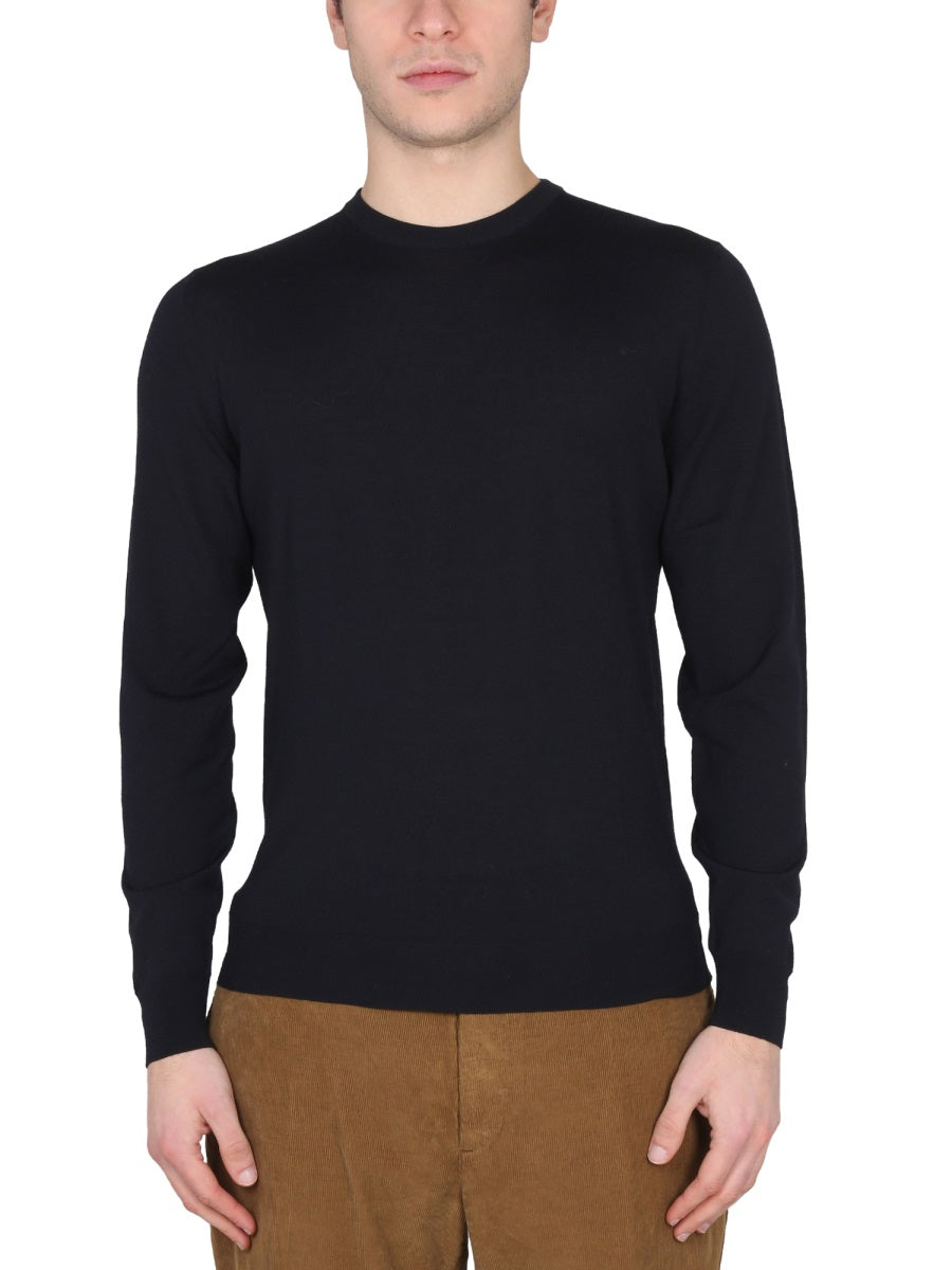 DRUMOHR Cross-Neck Wool T-Shirt for Men