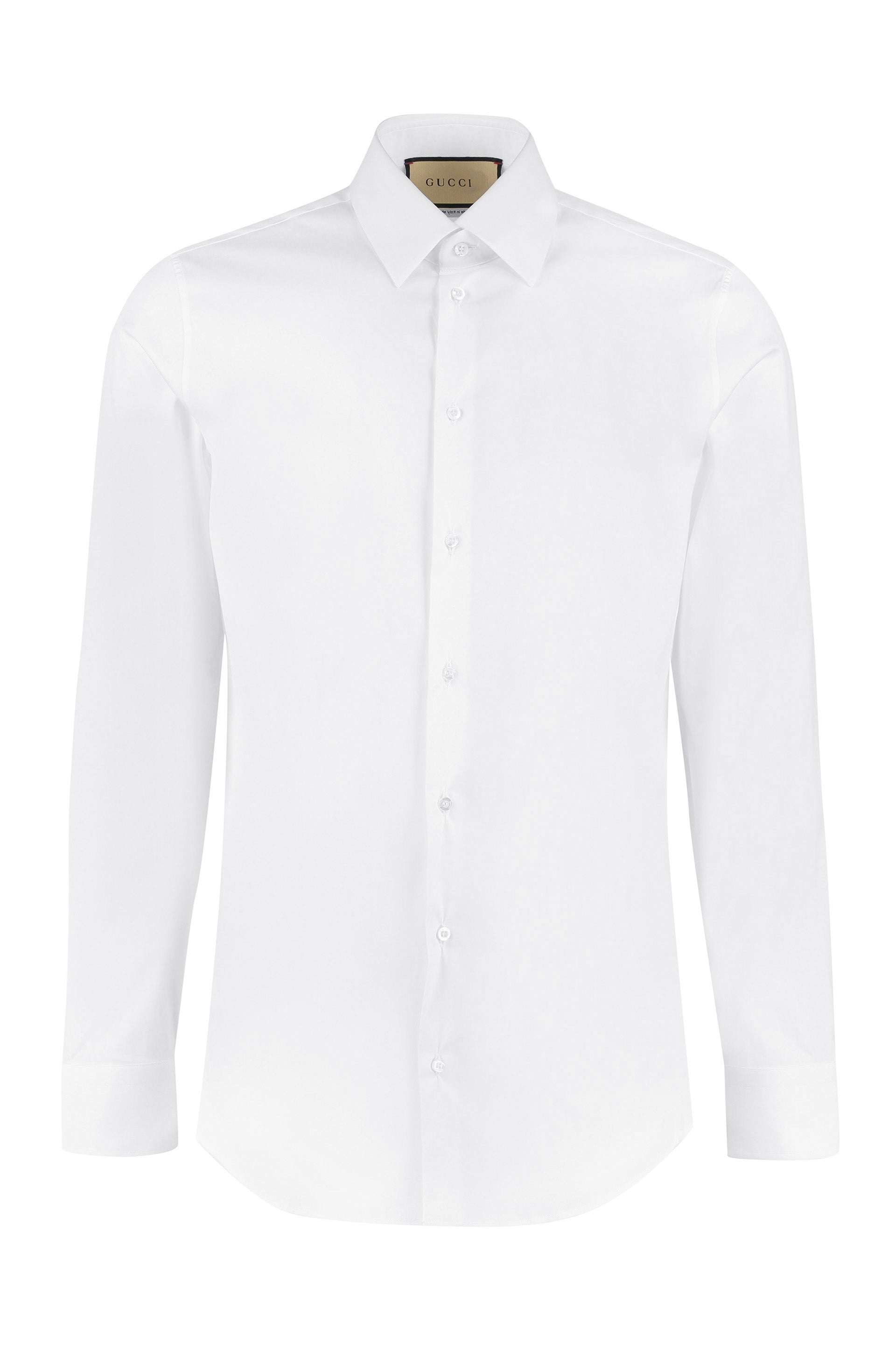 GUCCI Regular Fit Stretch Cotton Poplin Shirt - Size 16