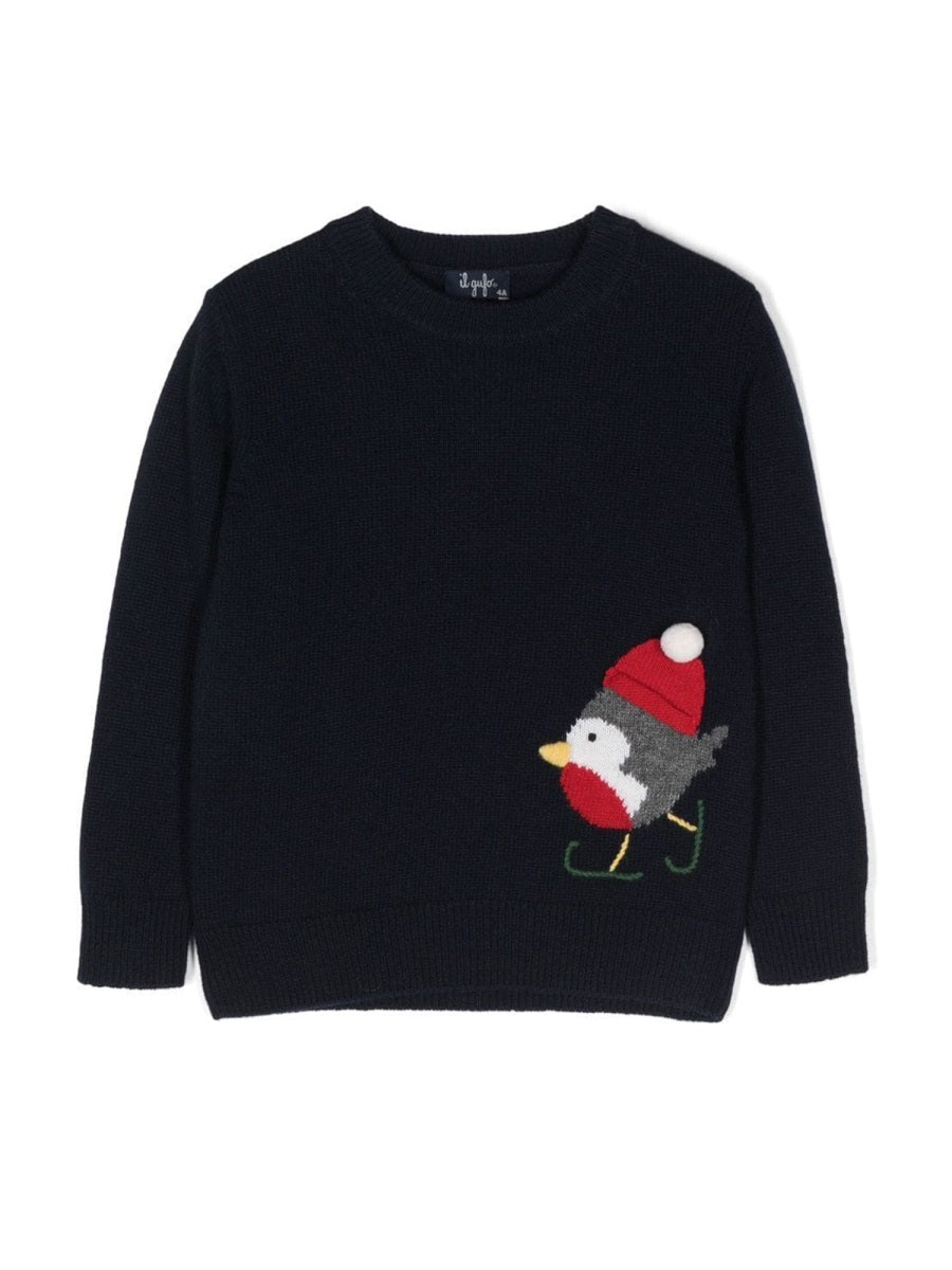 IL GUFO Mini Choker Pullover for Kids