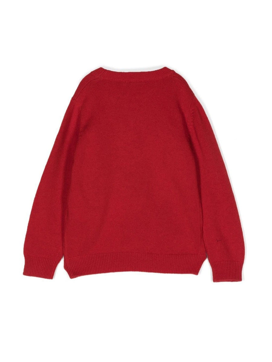 IL GUFO Mini Teddy Bear Crew Neck Pullover