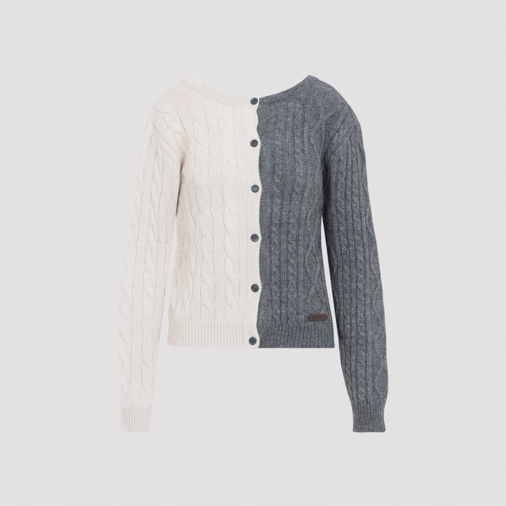 MOSCHINO Bicolor Alpaca Blend Cardigan for Men