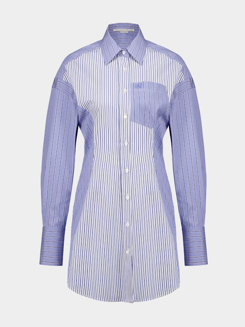 STELLA MCCARTNEY Striped Dress with Pointed Collar - Size 36