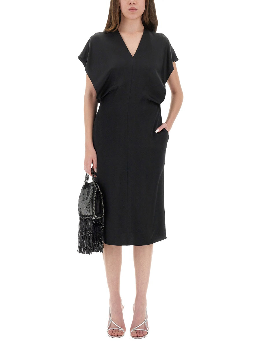 STELLA MCCARTNEY Elegant Viscose and Acetate Dress for Women - FW25 Collection