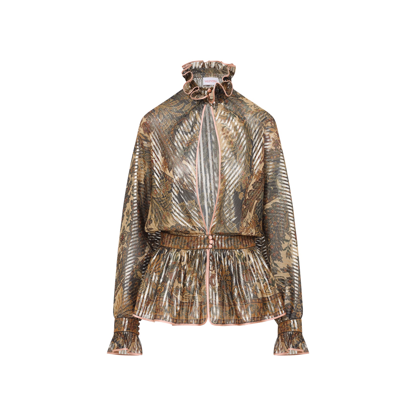VALENTINO Loose Pleated Silk-Blend Shirt for Women