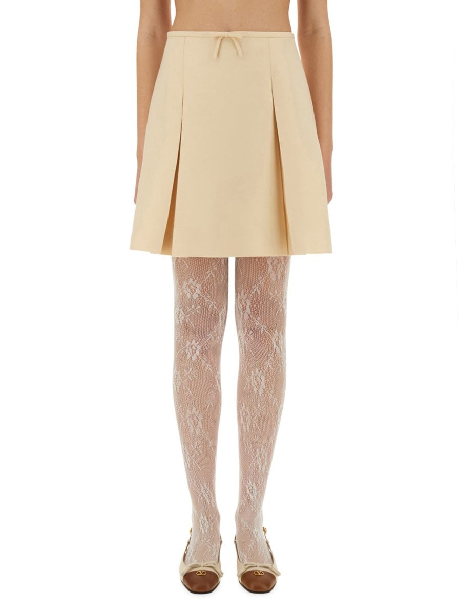 VALENTINO Mini Couture Crepe Skirt