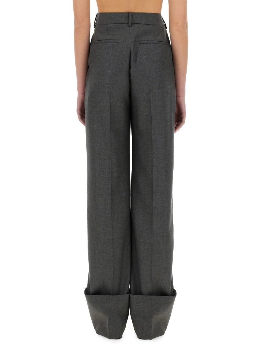VALENTINO Wide Leg Virgin Wool Pants Size 40