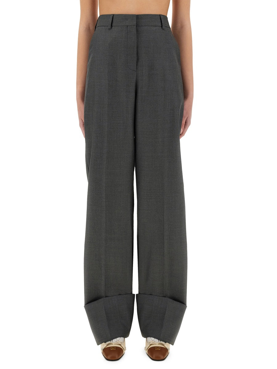 VALENTINO Wide Leg Virgin Wool Pants Size 40