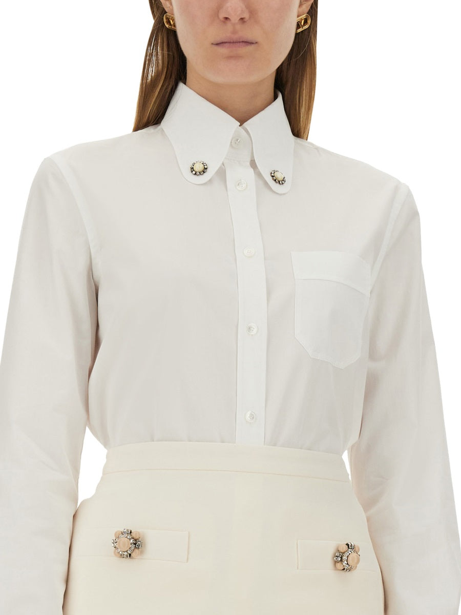 VALENTINO Cotton Poplin Shirt - Regular Fit (Size 40 IT)