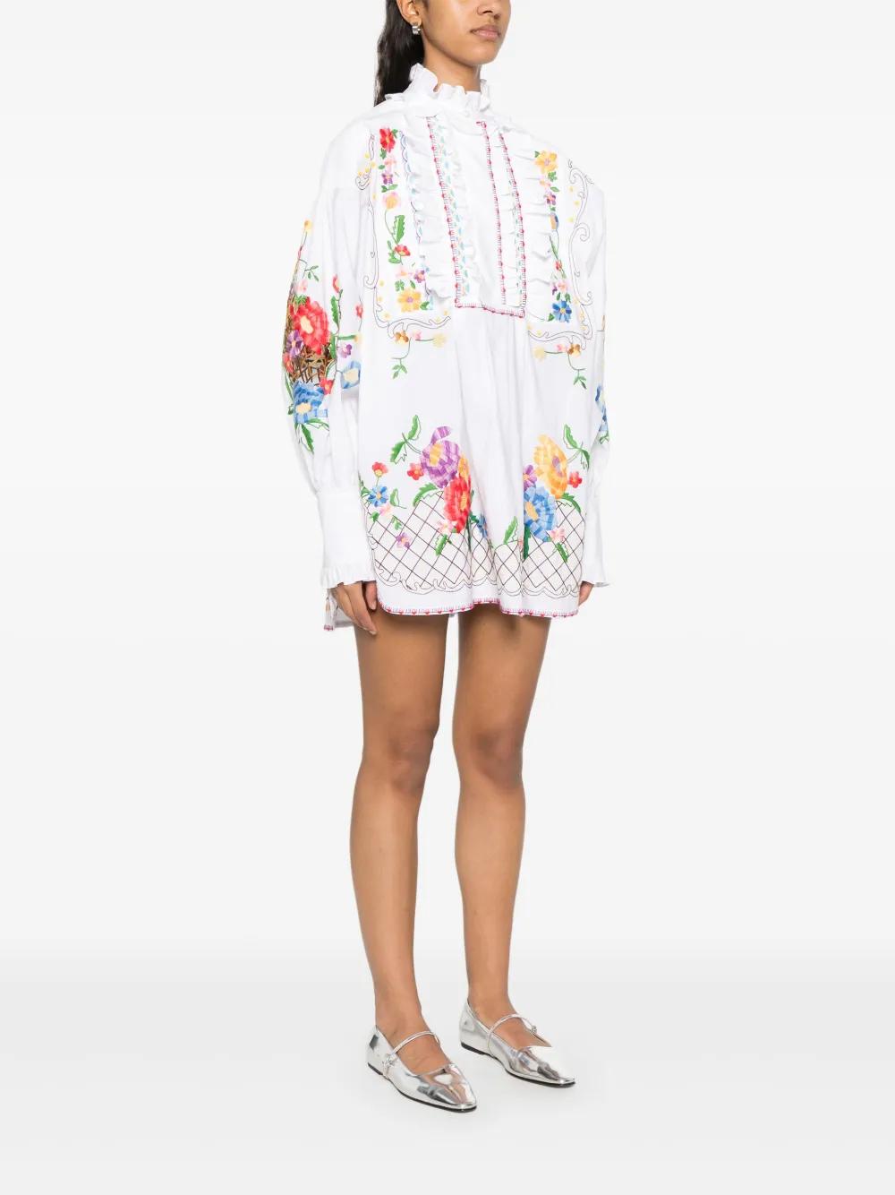 VALENTINO GARAVANI Floral Embroidered Mini Dress