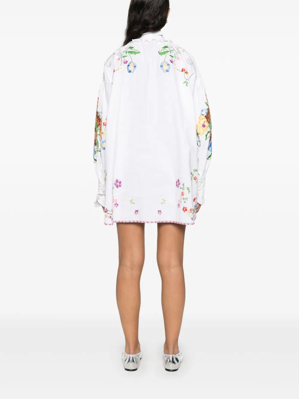 VALENTINO GARAVANI Floral Embroidered Mini Dress