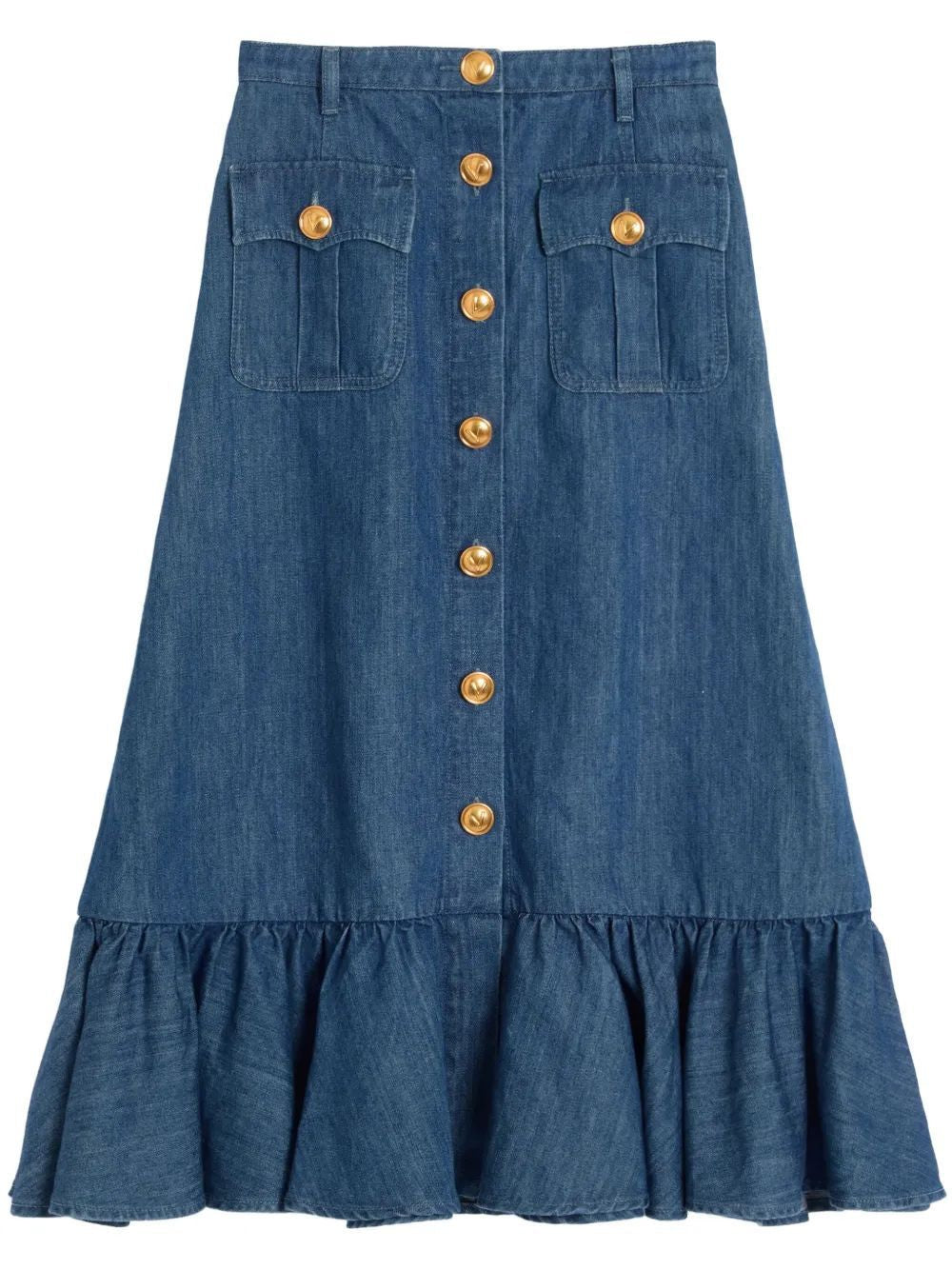 VALENTINO GARAVANI Denim Skirt - Medium Size