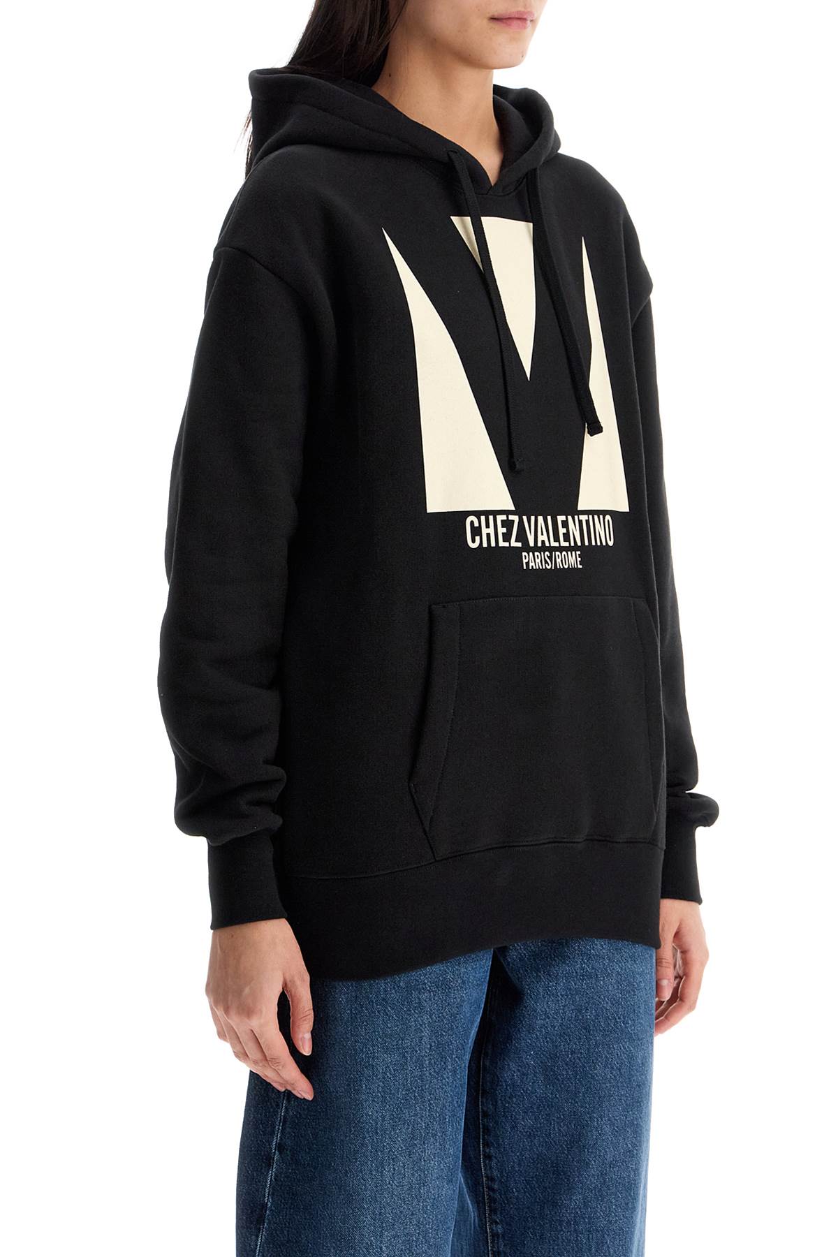 VALENTINO Cotton Hoodie with Print - Size S