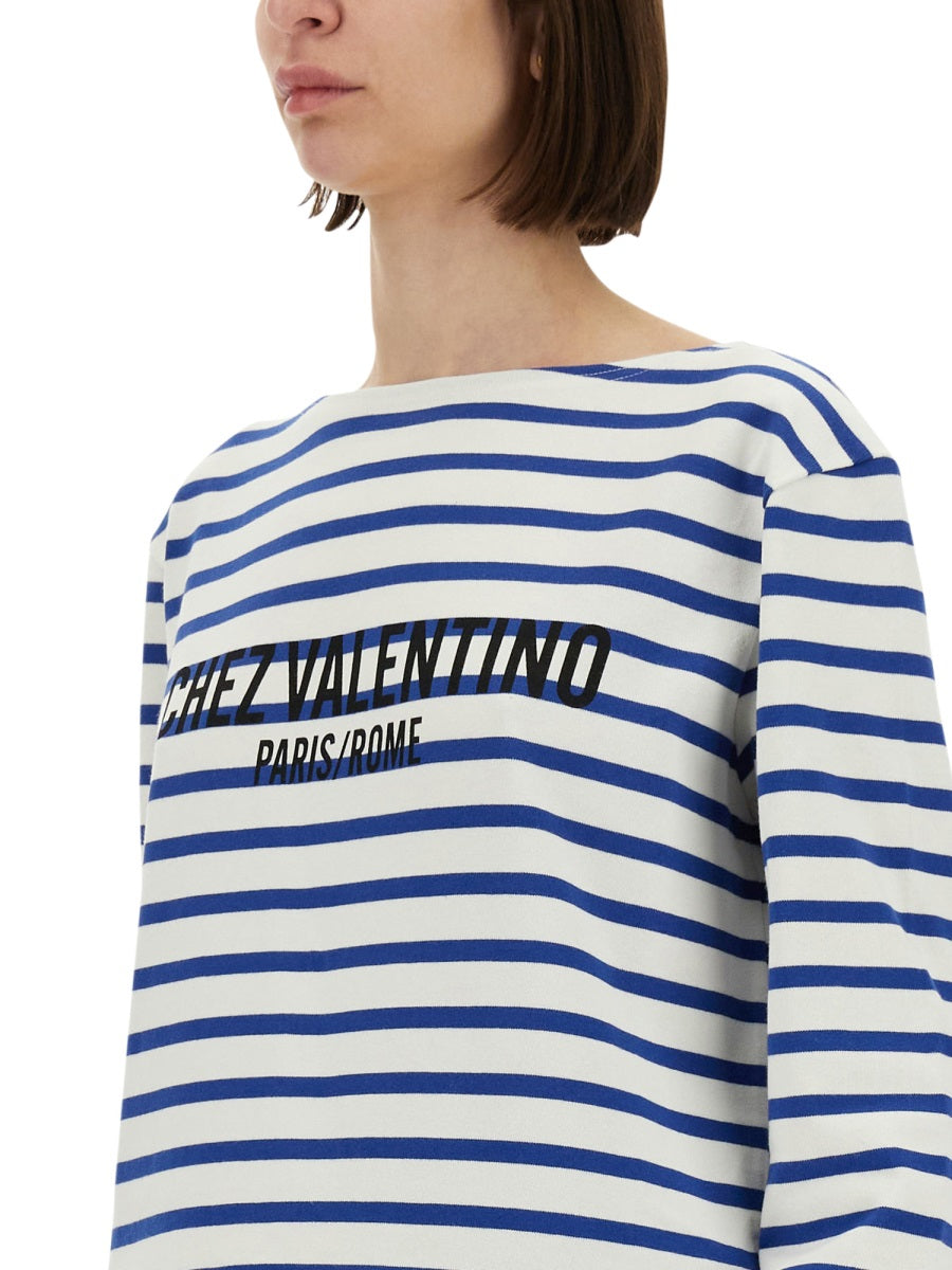 VALENTINO Long Sleeve Cotton T-Shirt for Women - Size S