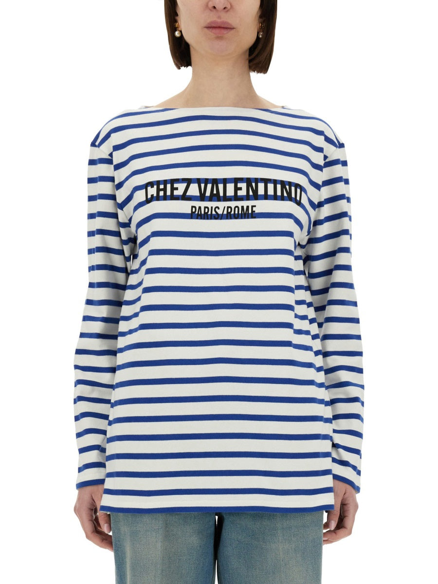 VALENTINO Long Sleeve Cotton T-Shirt for Women - Size S