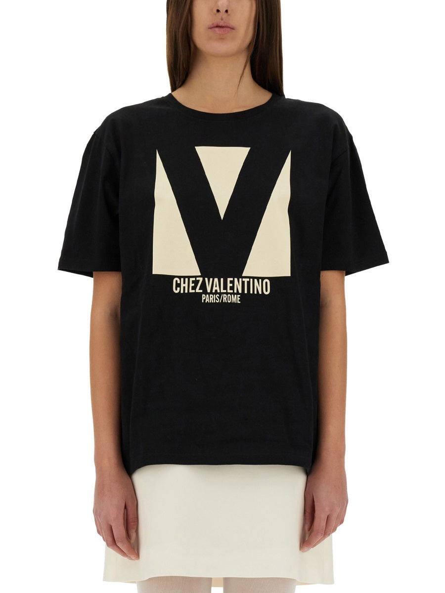 VALENTINO Chic Mini Print T-Shirt - Regular Fit