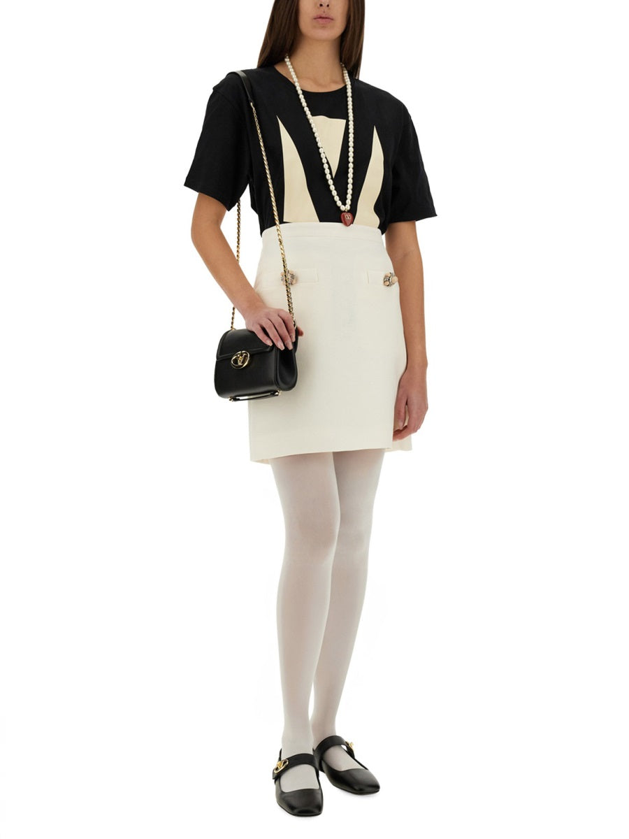 VALENTINO Chic Mini Print T-Shirt - Regular Fit