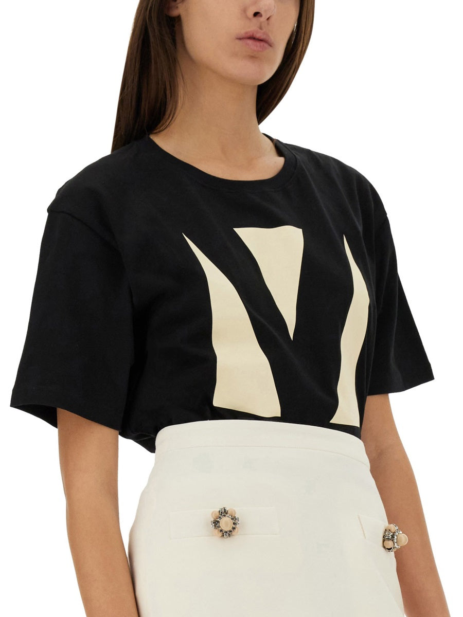 VALENTINO Chic Mini Print T-Shirt - Regular Fit