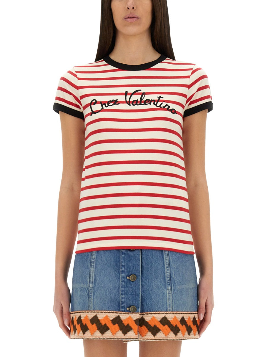 VALENTINO Mini Striped Cotton T-Shirt