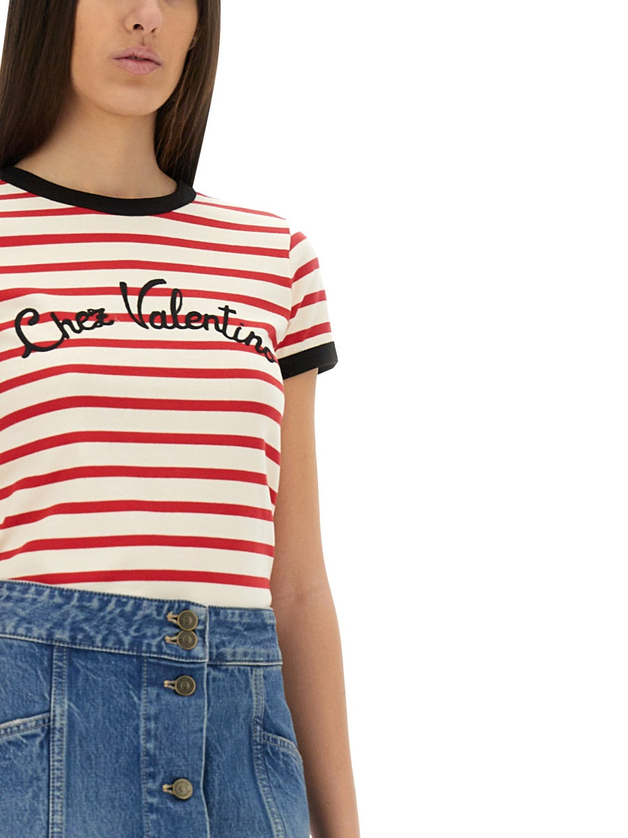 VALENTINO Mini Striped Cotton T-Shirt