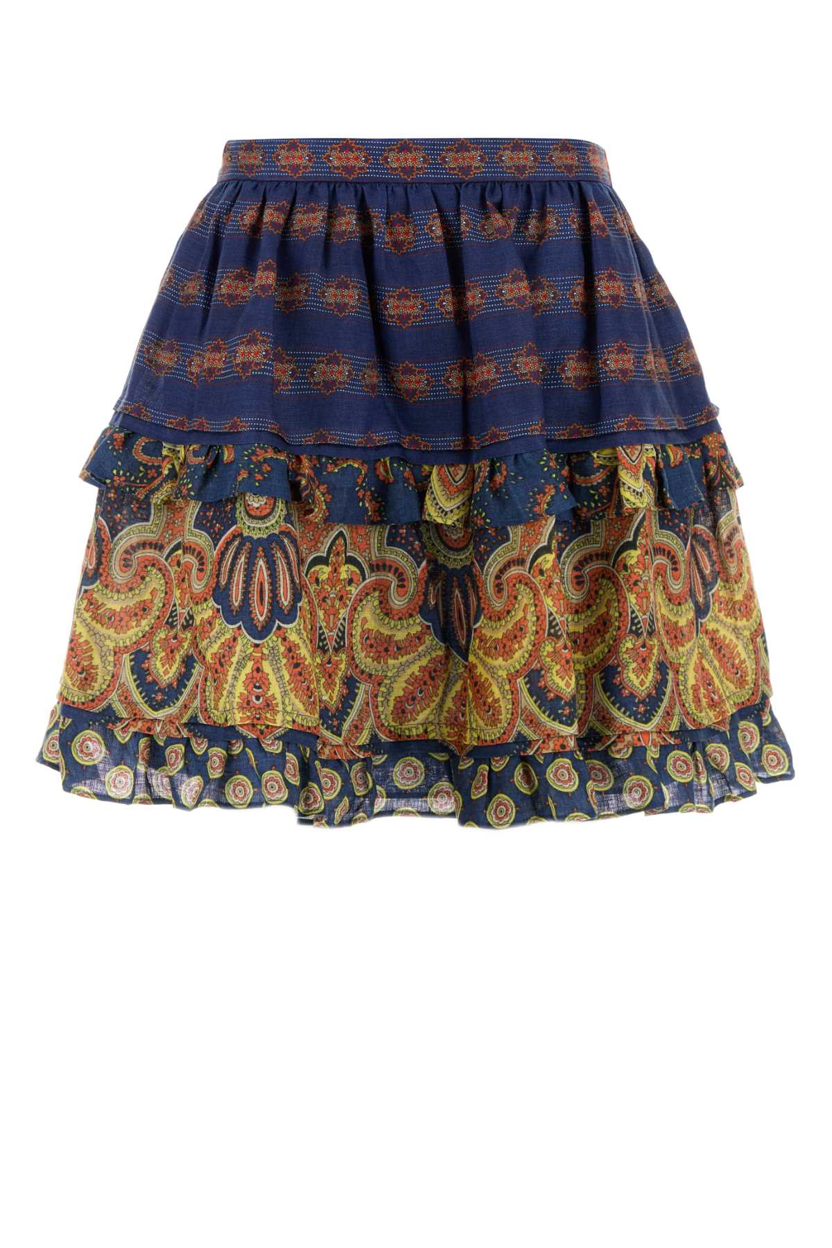 VALENTINO GARAVANI Printed Linen Skirt