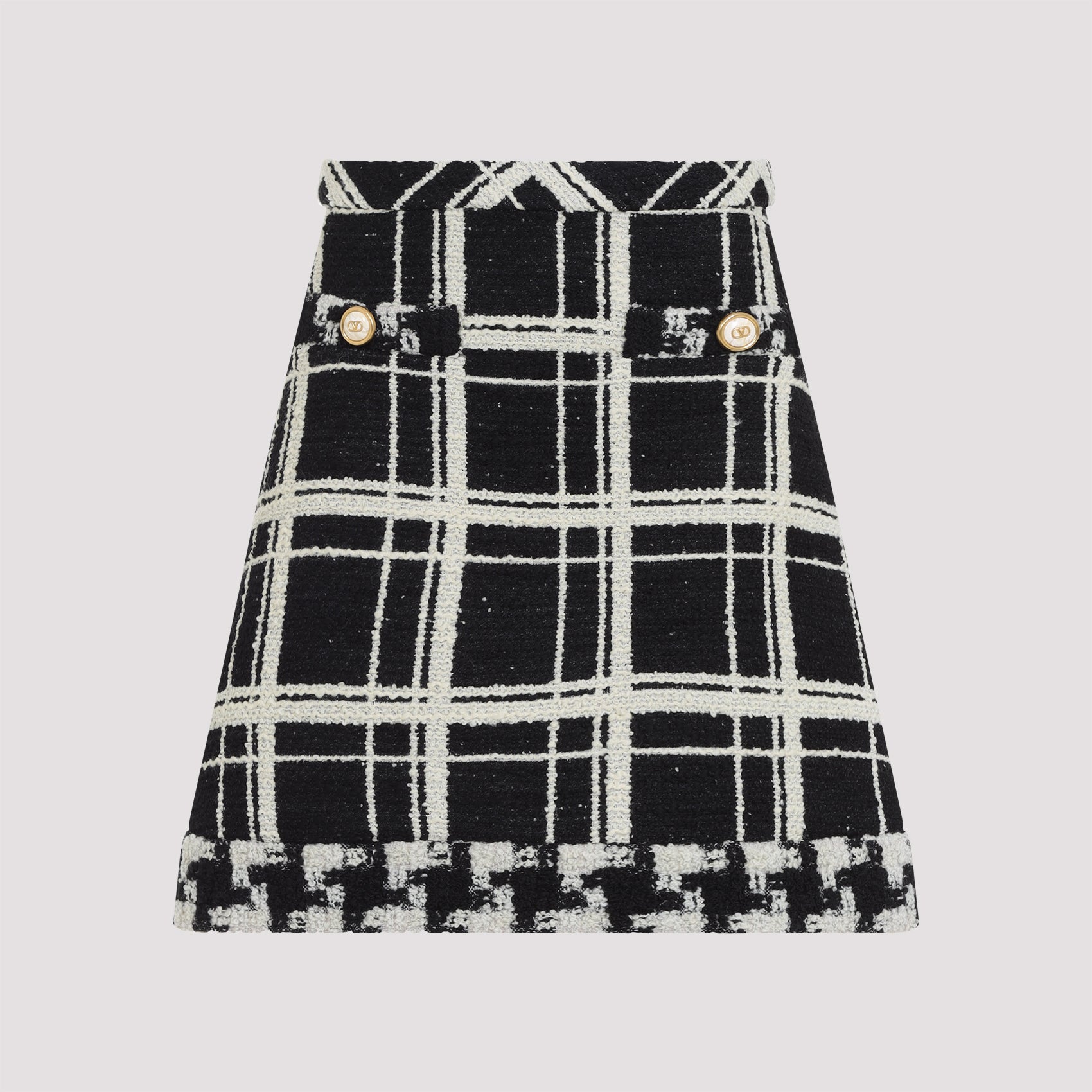 VALENTINO GARAVANI Chic Macro Check Mini Skirt