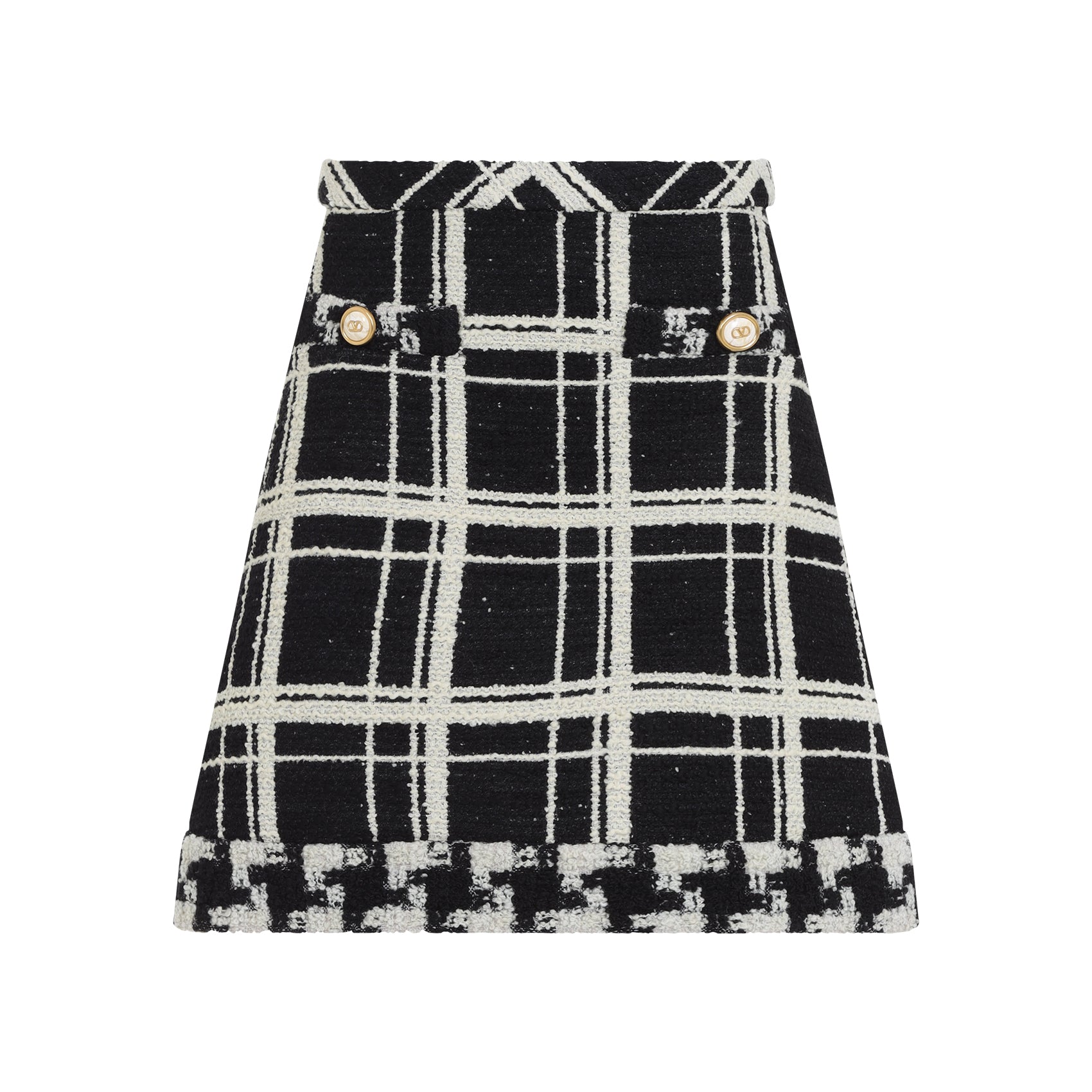 VALENTINO GARAVANI Chic Macro Check Mini Skirt