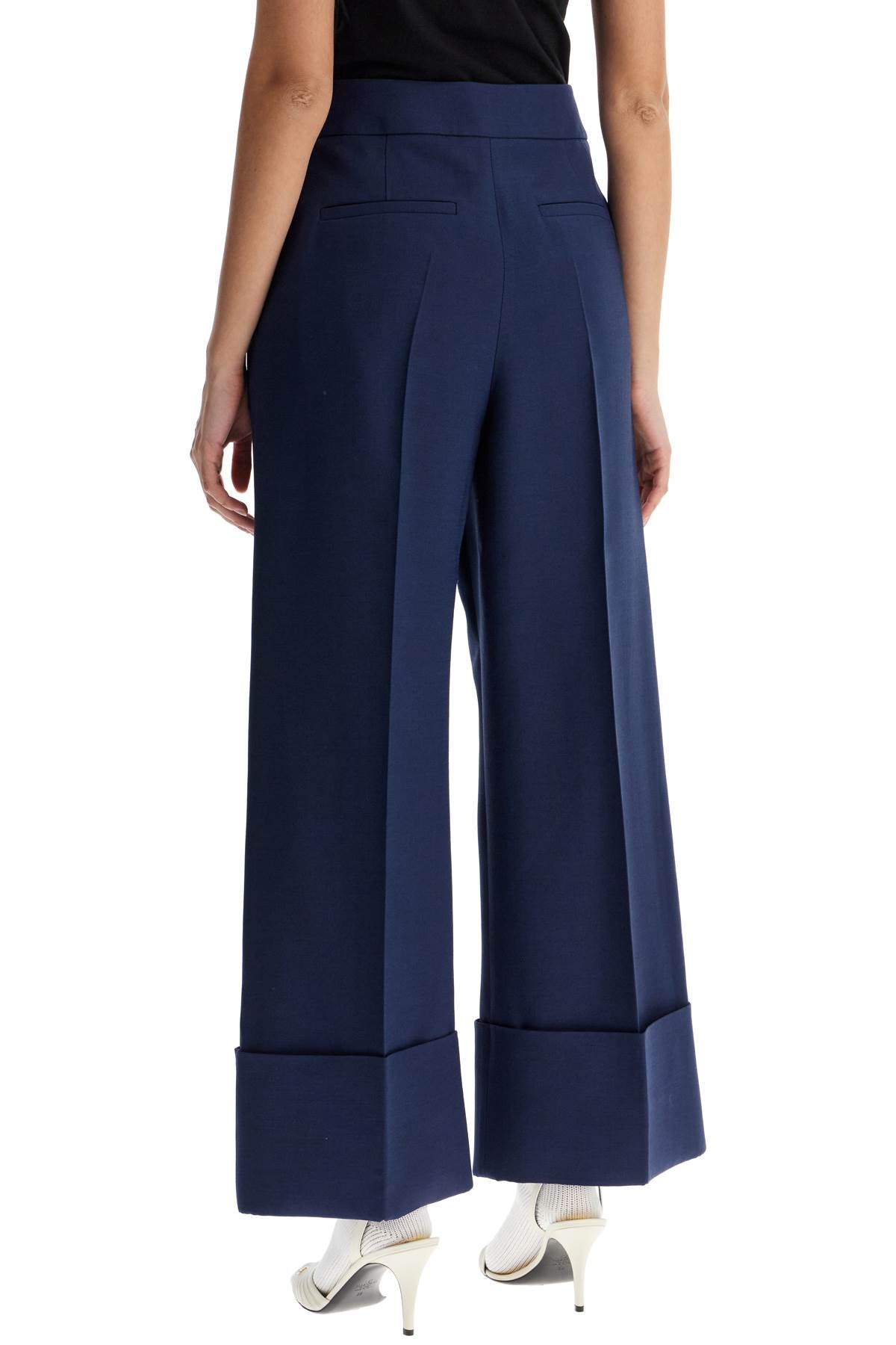 VALENTINO High Waist Wool and Silk Pants