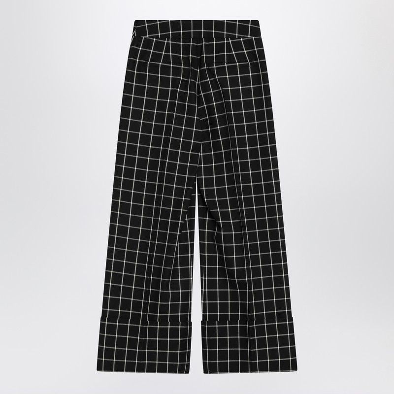 VALENTINO High Waist Checkered Trousers for Women - SS25