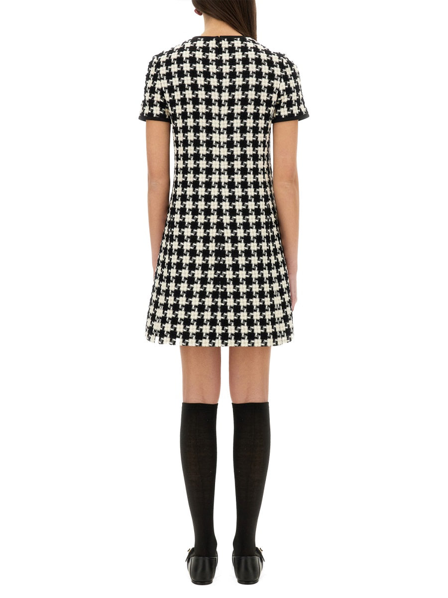 VALENTINO Mini Embroidered Tweed Short Dress