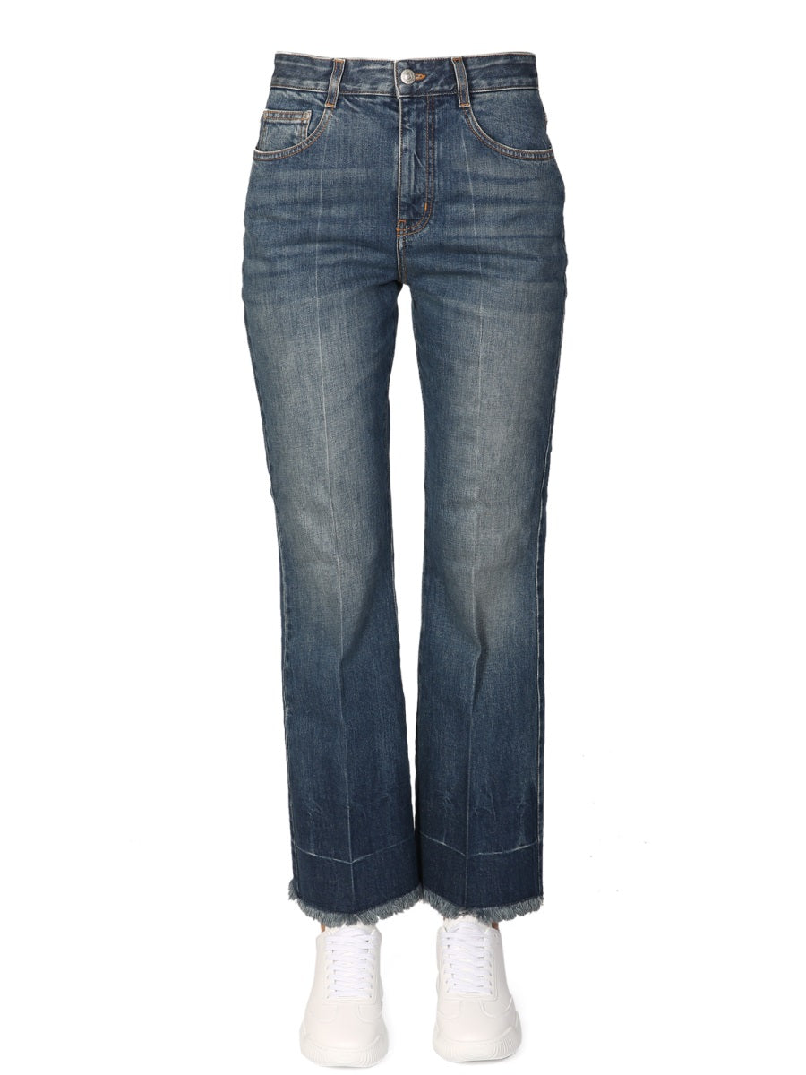 STELLA MCCARTNEY Women's Denim Jeans with Button and Zipper Closure