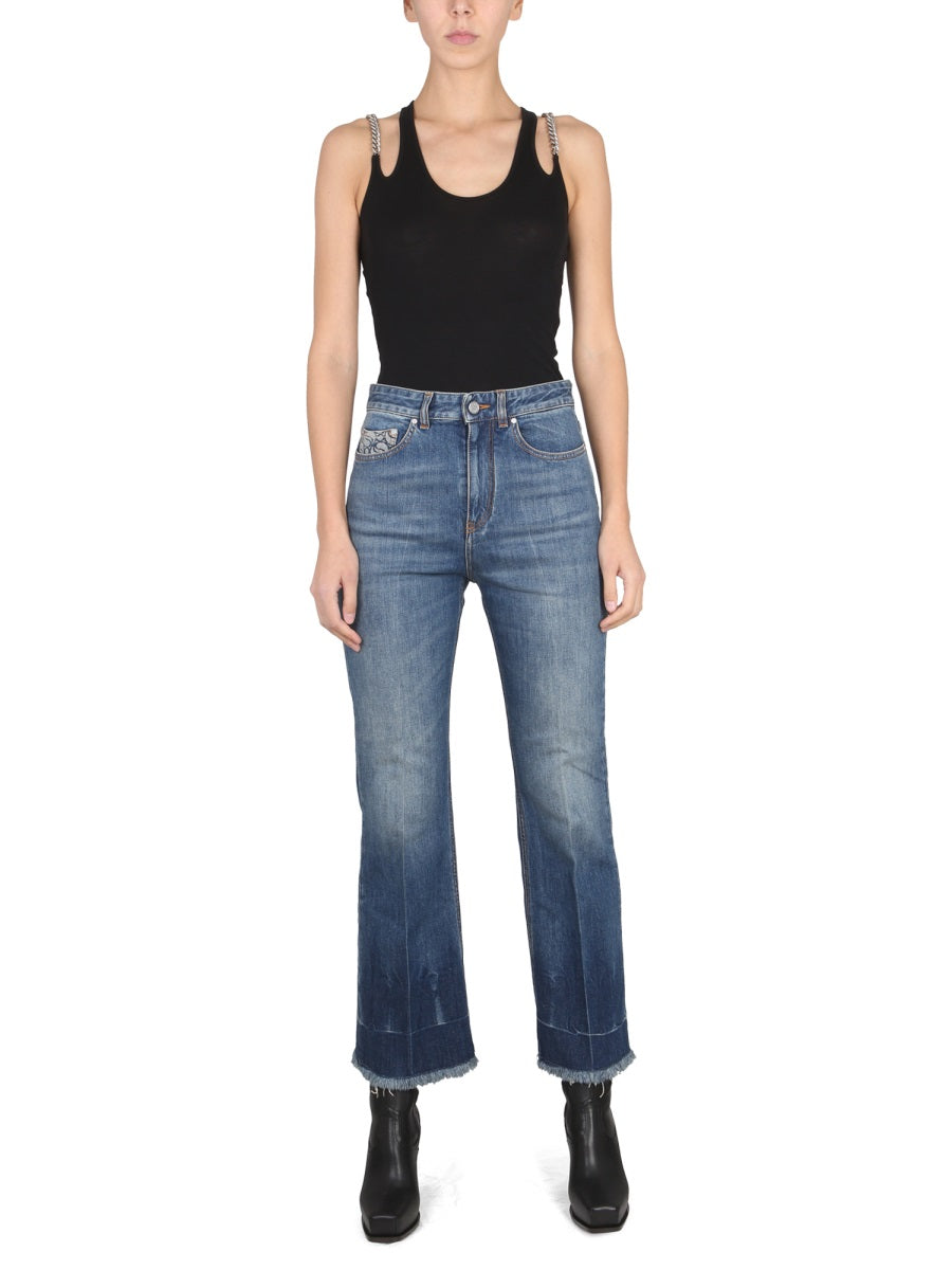STELLA MCCARTNEY Women's Denim Jeans with Button and Zipper Closure