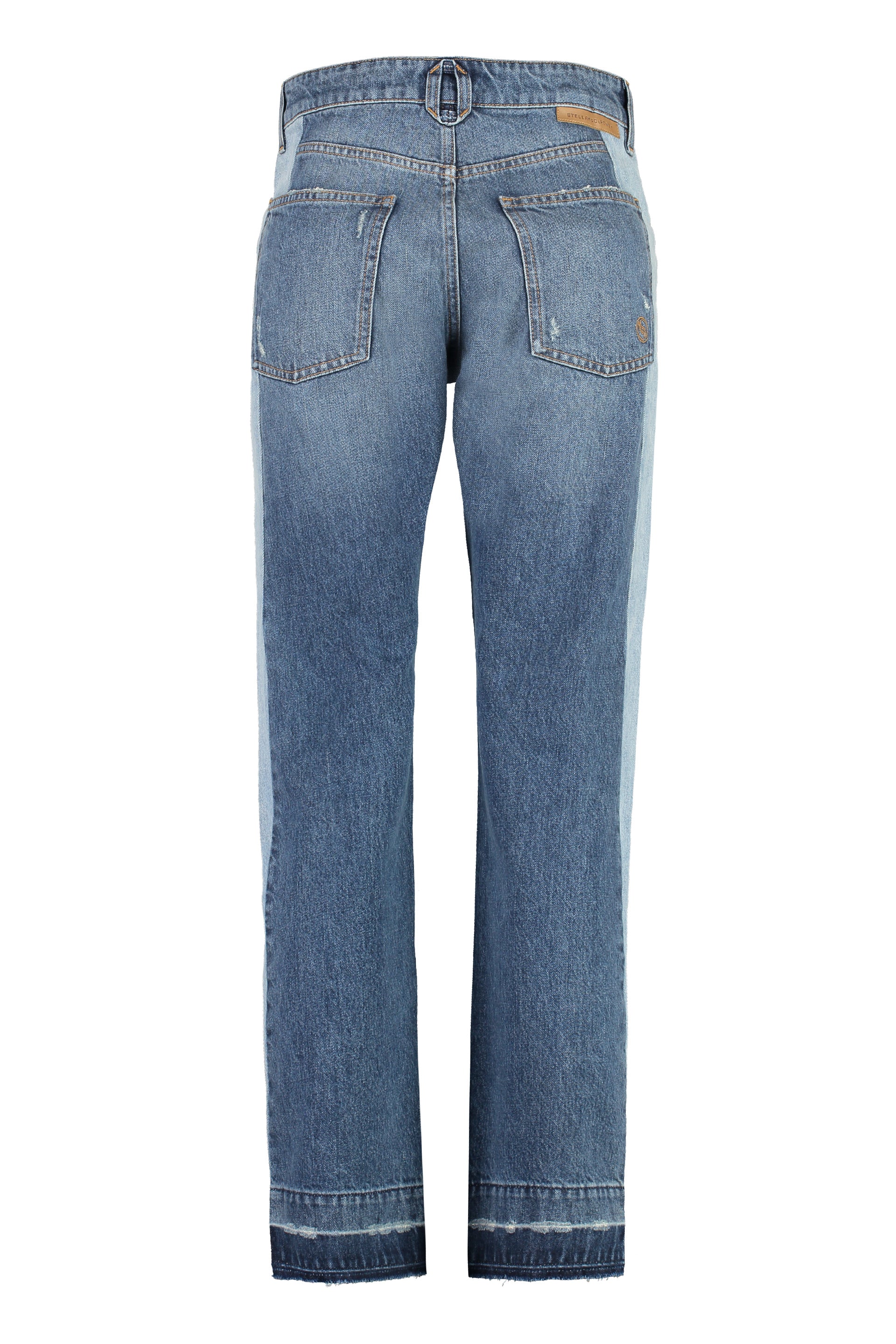 STELLA MCCARTNEY 5-Pocket Straight-Leg Distressed Jeans