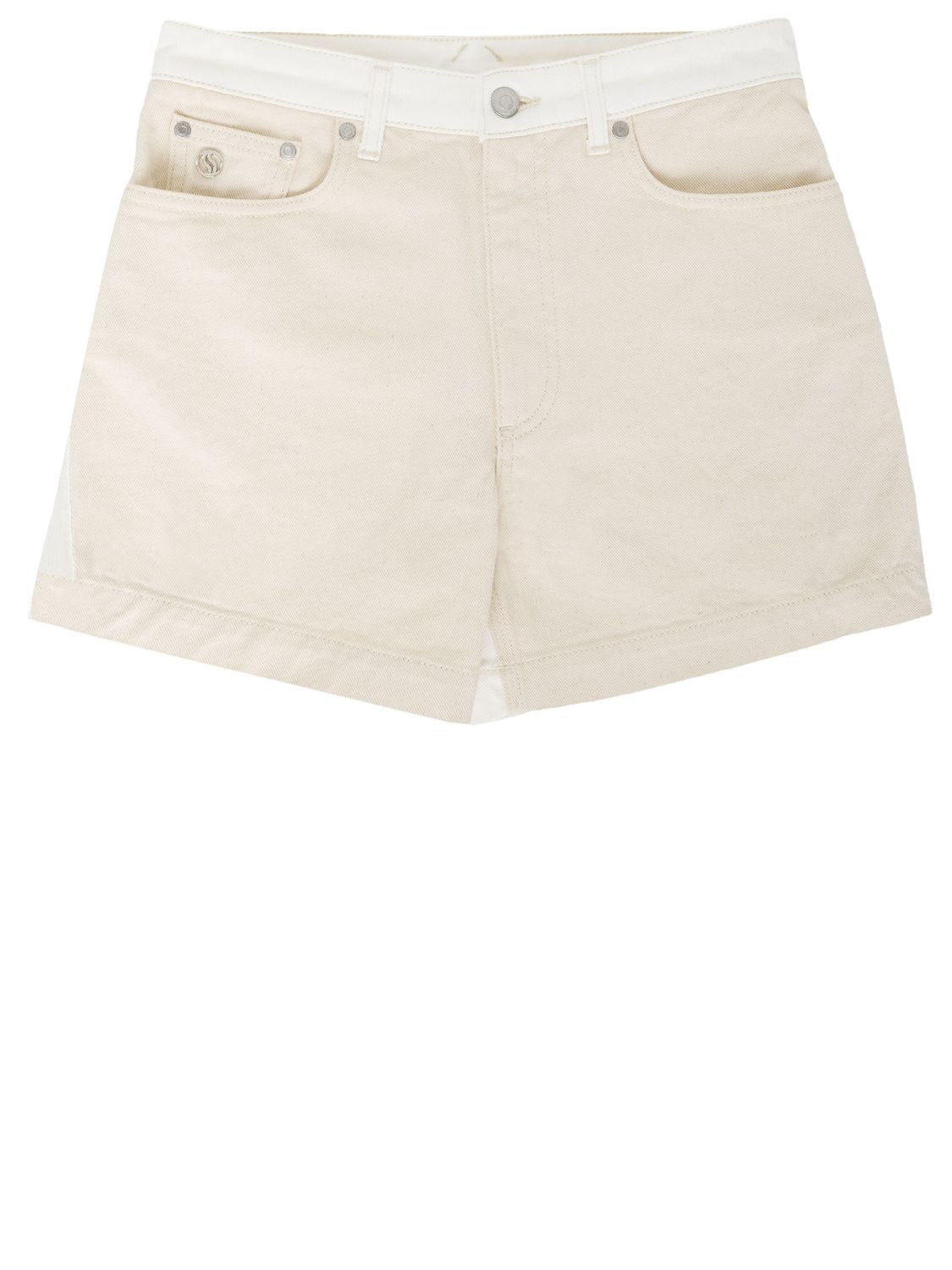 STELLA MCCARTNEY Two-Tone Denim Mini Shorts for Women