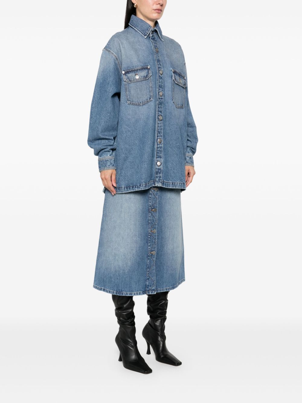 STELLA MCCARTNEY Cotton Button-Up Shirt with Flap Pockets