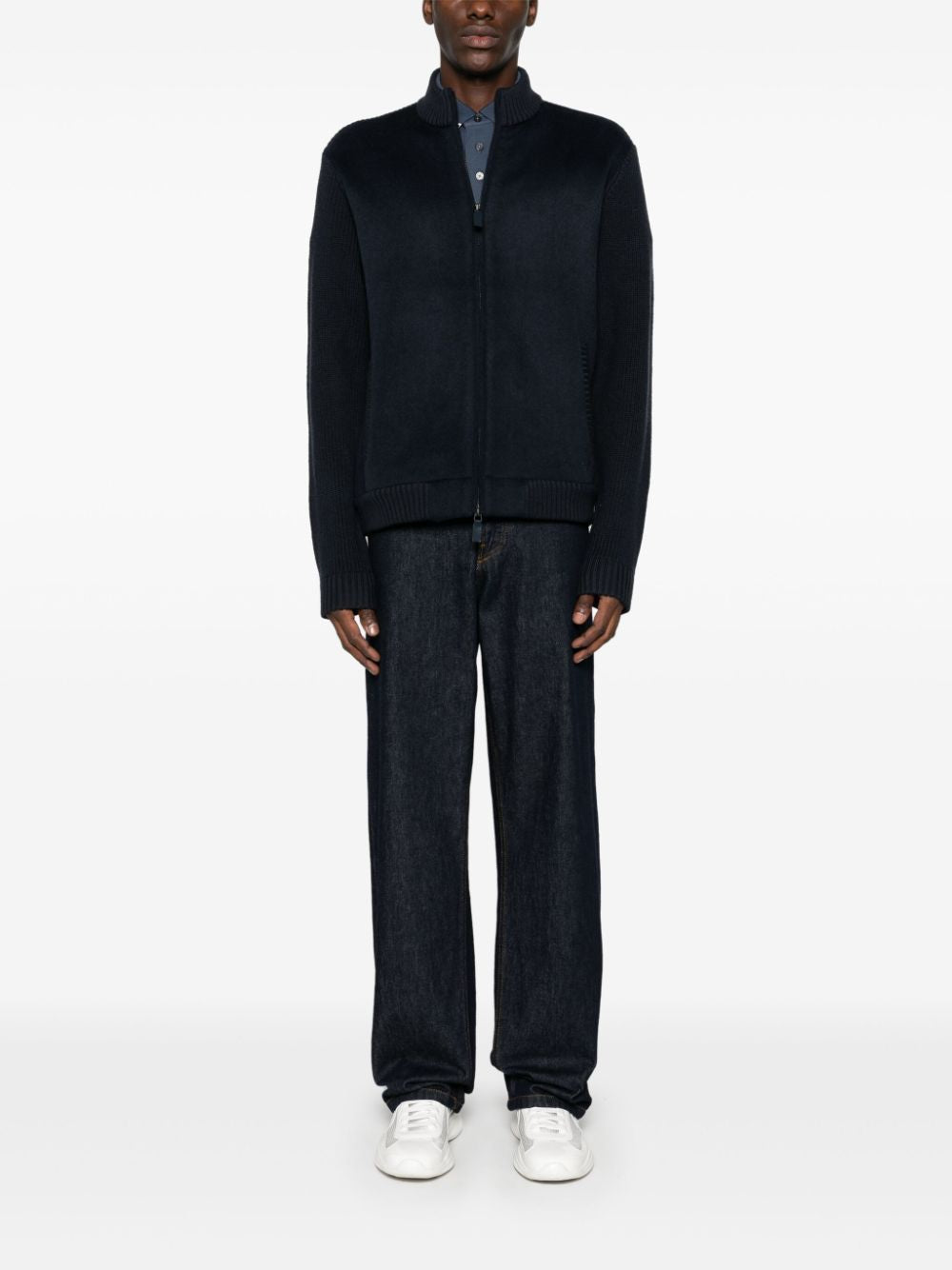 EMPORIO ARMANI Stylish Panelled Cardigan for Men