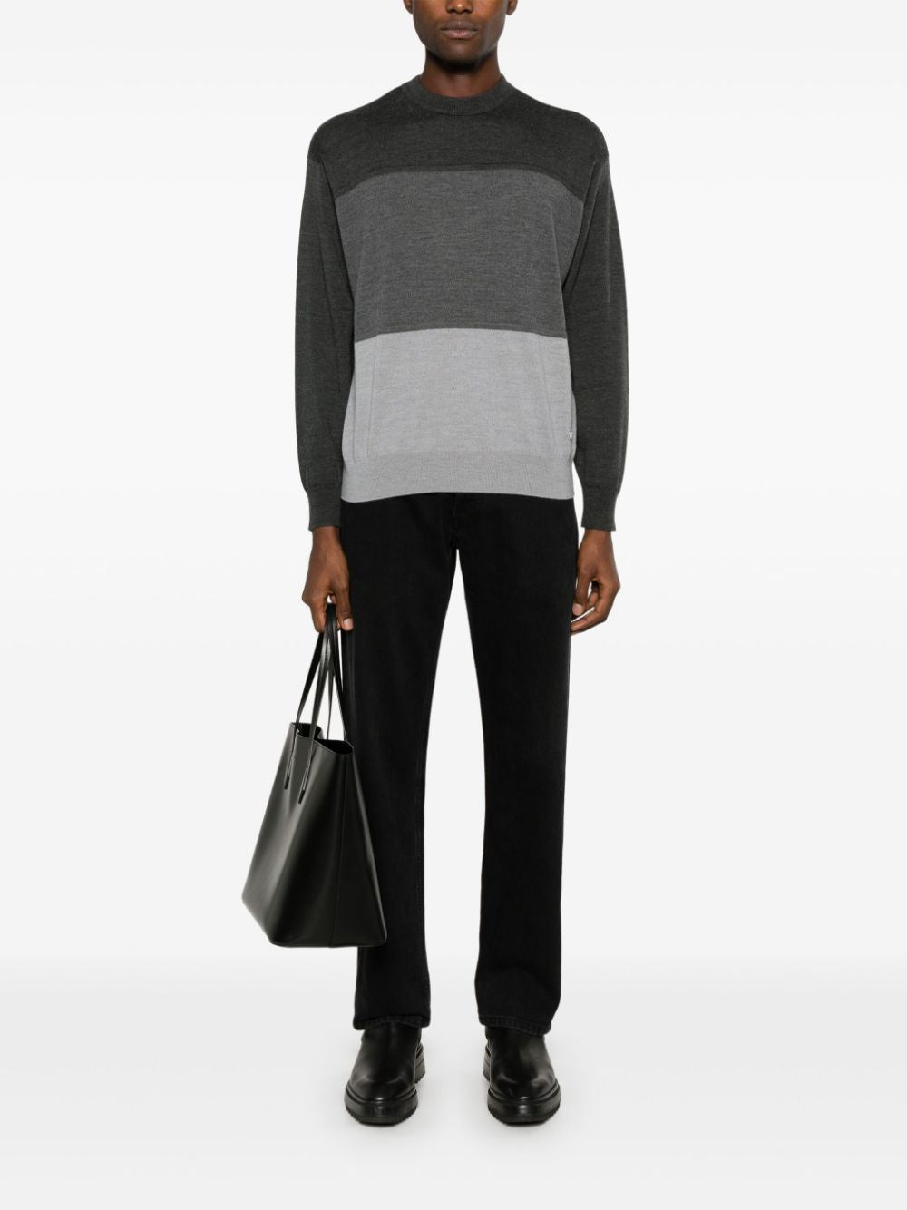 EMPORIO ARMANI Men's Wool Sweater - Fall/Winter 2024 Collection