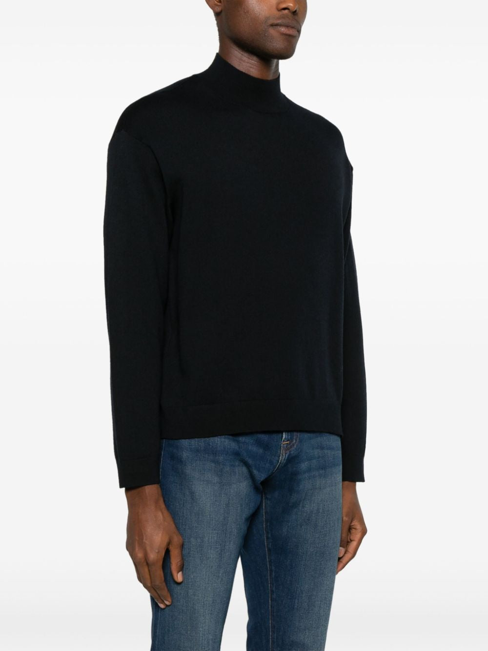 EMPORIO ARMANI Men's Mock Neck Sweater