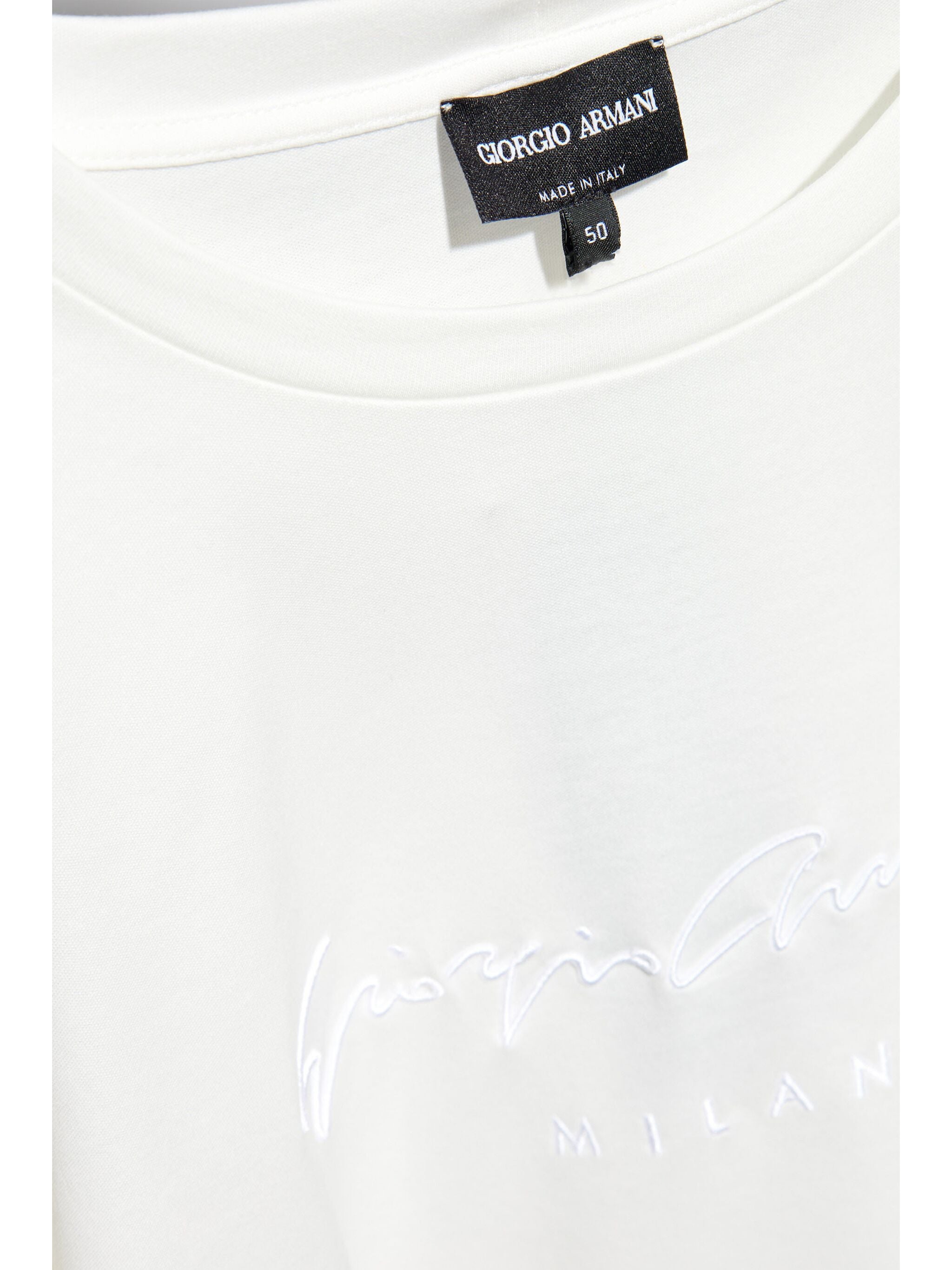 GIORGIO ARMANI Classic Cotton T-Shirt for Men - Fall/Winter 2025