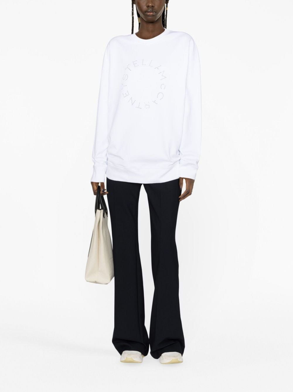 STELLA MCCARTNEY Hotfix Rhinestone Logo Sweatshirt