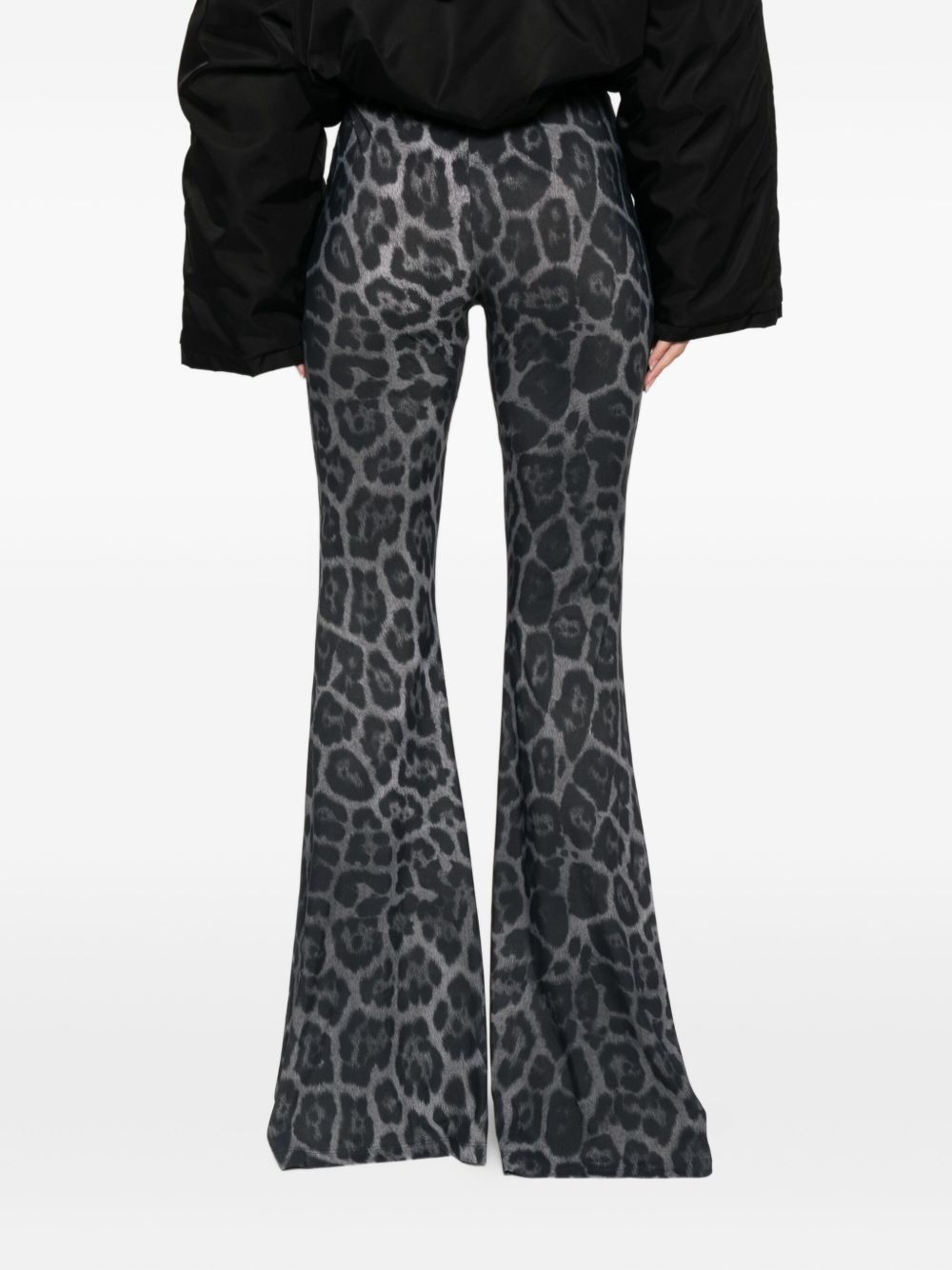 STELLA MCCARTNEY Leopard Print Flared High Waist Jeans