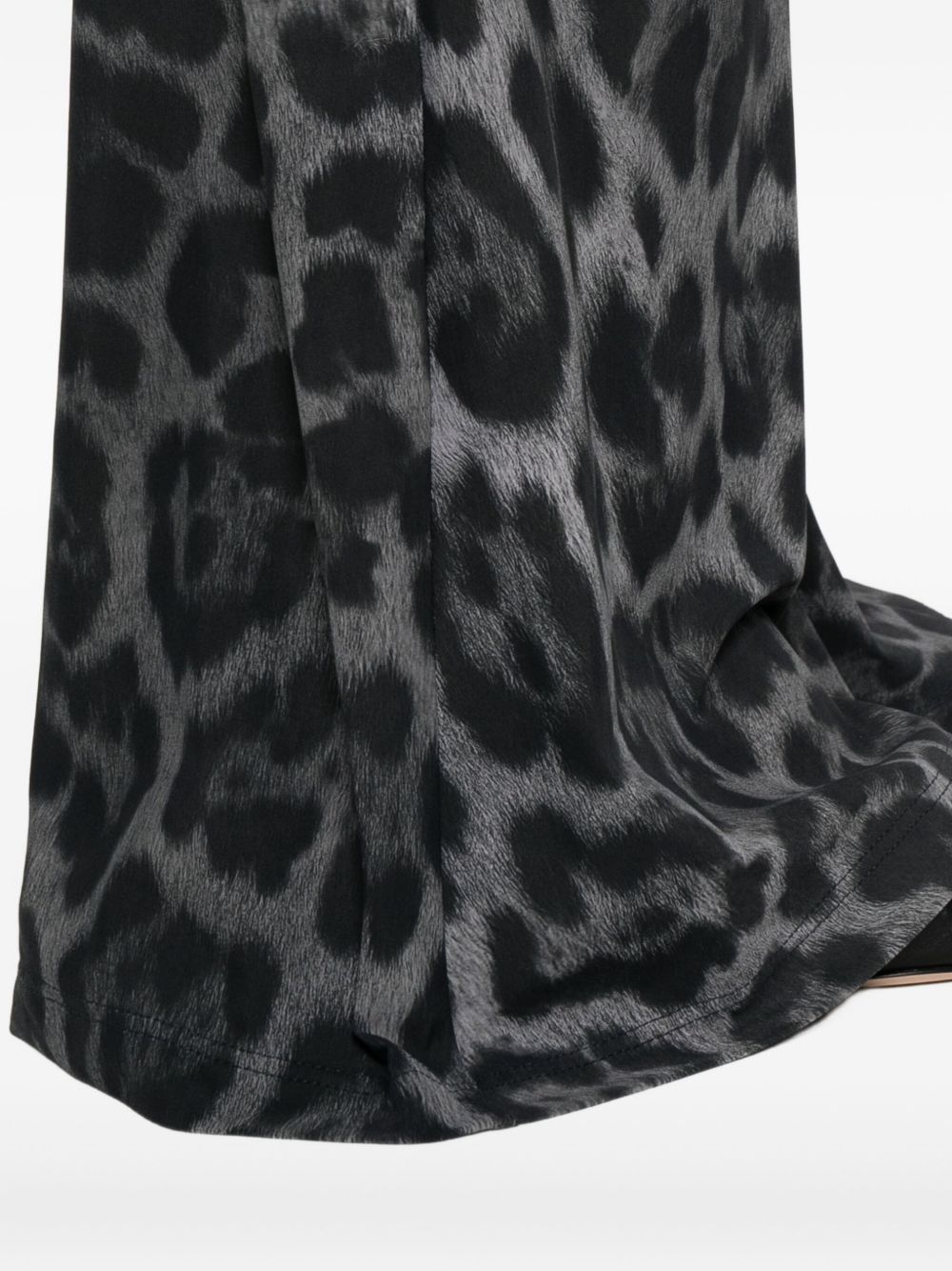 STELLA MCCARTNEY Leopard Print Flared High Waist Jeans