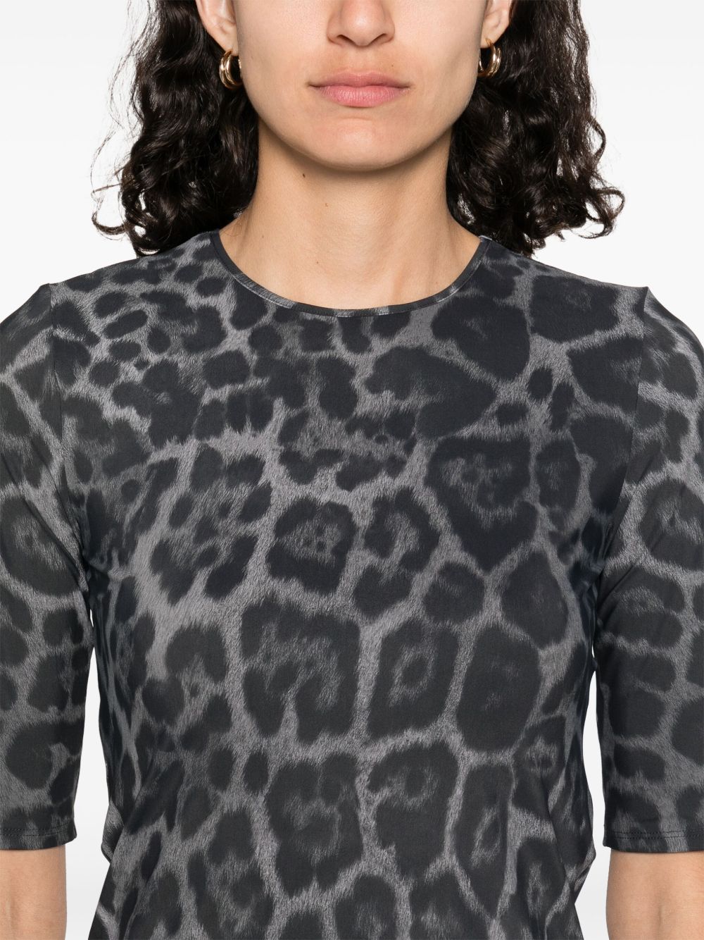 STELLA MCCARTNEY Leopard Print Crew Neck Top