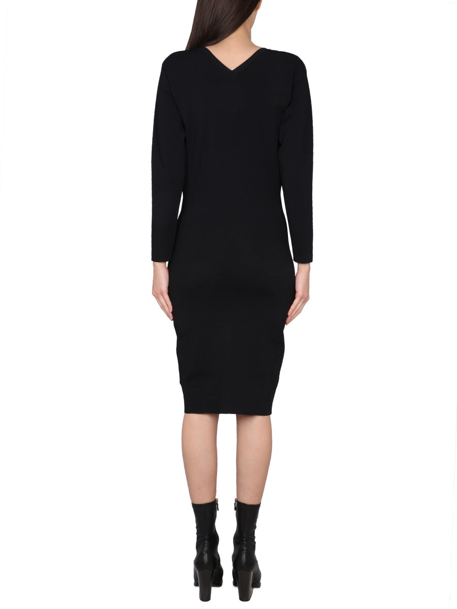STELLA MCCARTNEY Slim Fit V-Neck Dress