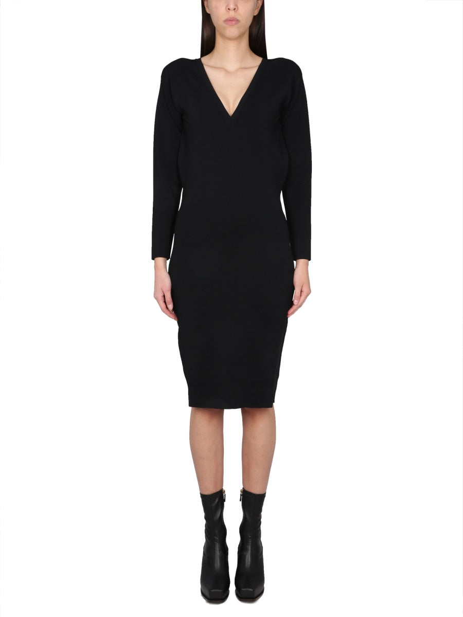 STELLA MCCARTNEY Slim Fit V-Neck Dress